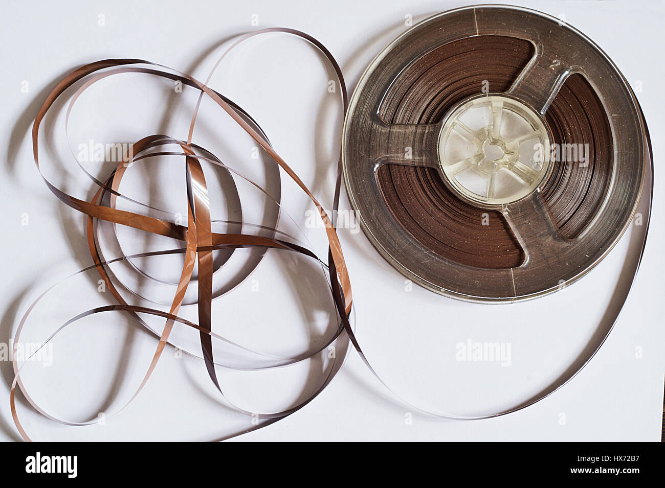 Old reel with magnetic tape for the record player Stock Photo - Alamy
