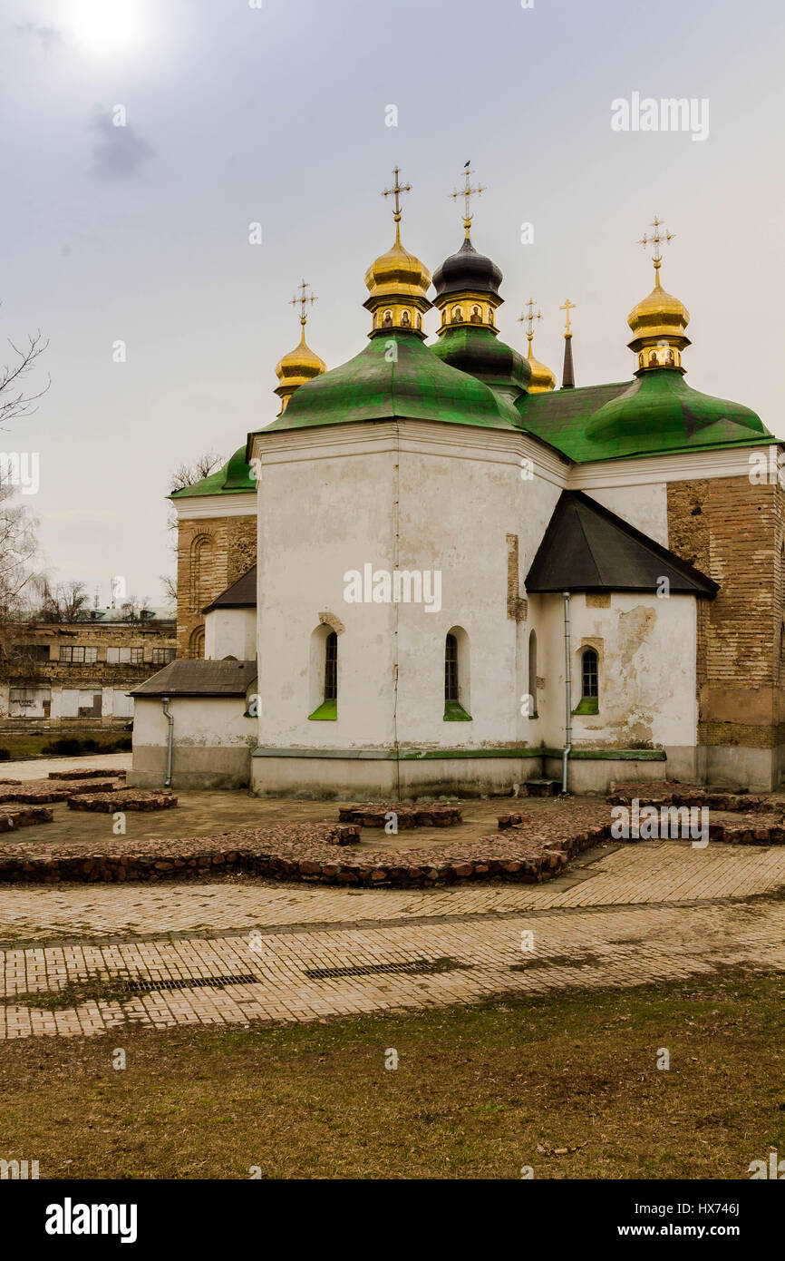 The church where he is buried Kyiv Prince Yuri Dolgoruky. Yuri Dolgoruky founder of Moscow. Stock Photo