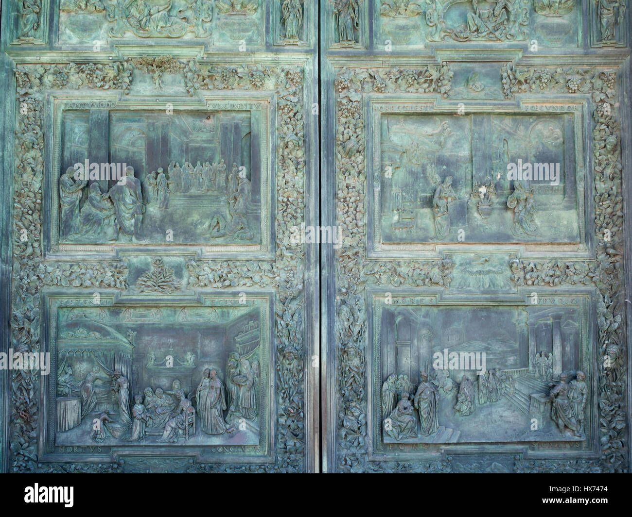 Detail of the Pisa Duomo door Stock Photo