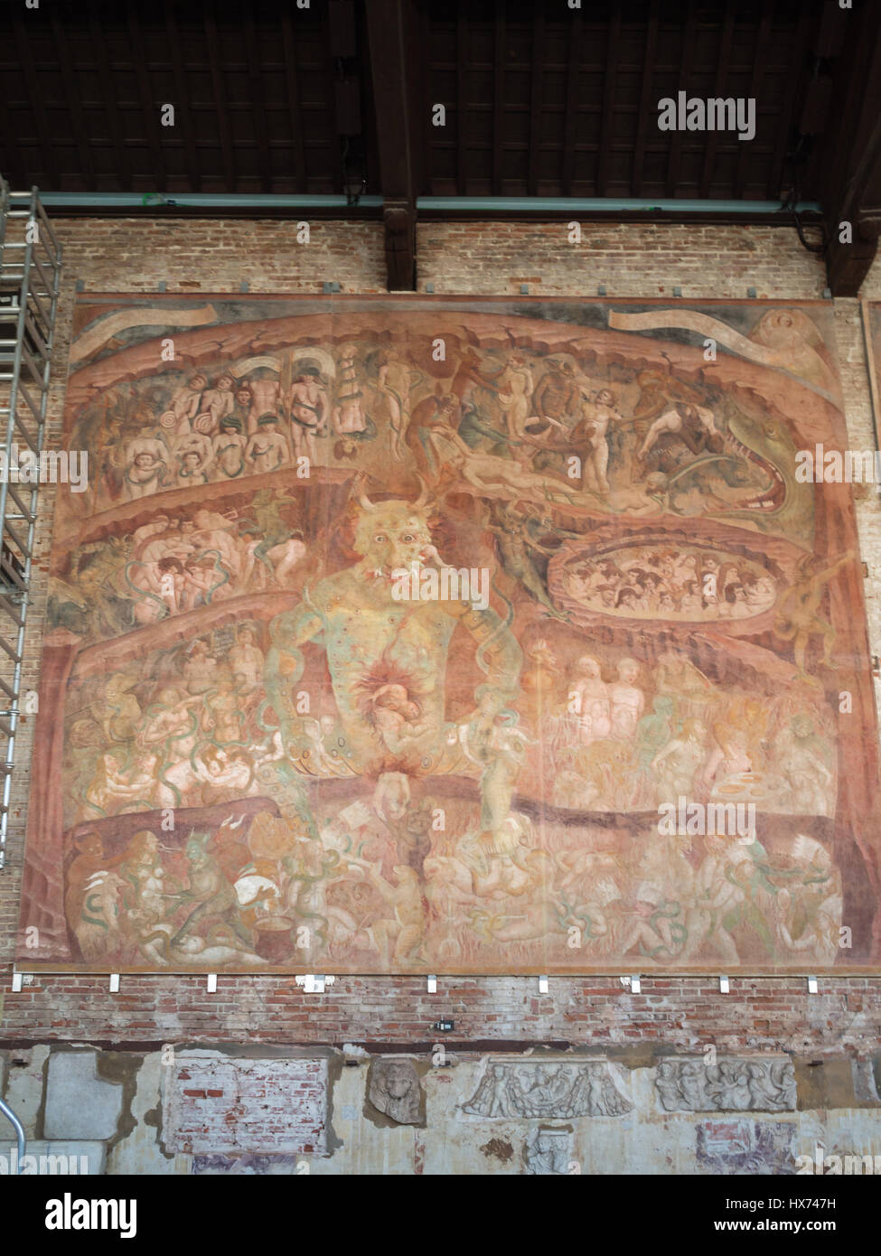 Wall frescos of Camposanto Monumental Stock Photo