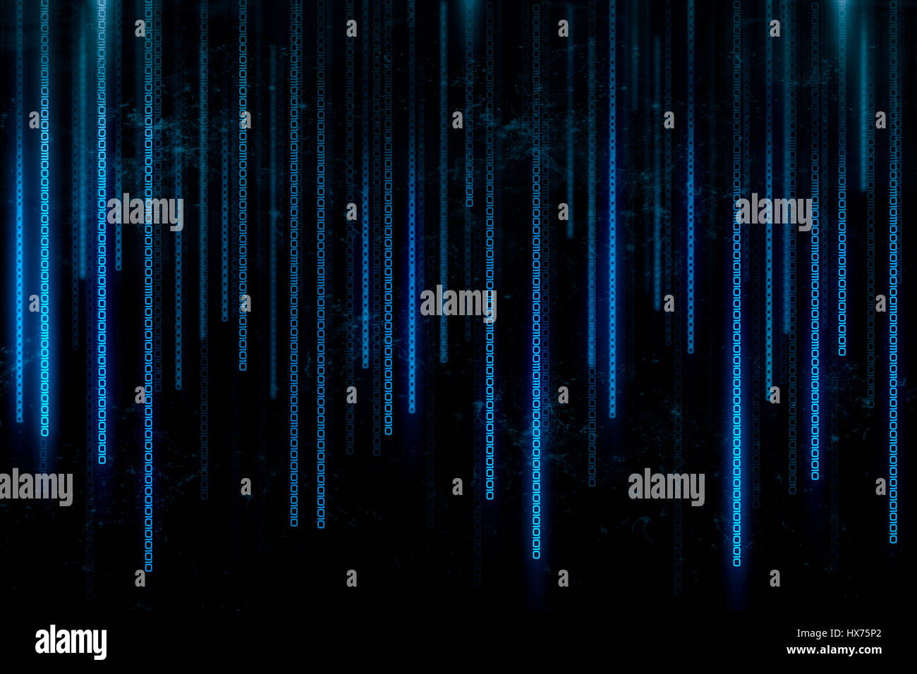 Abstract background created with blue binary code line Stock Photo - Alamy