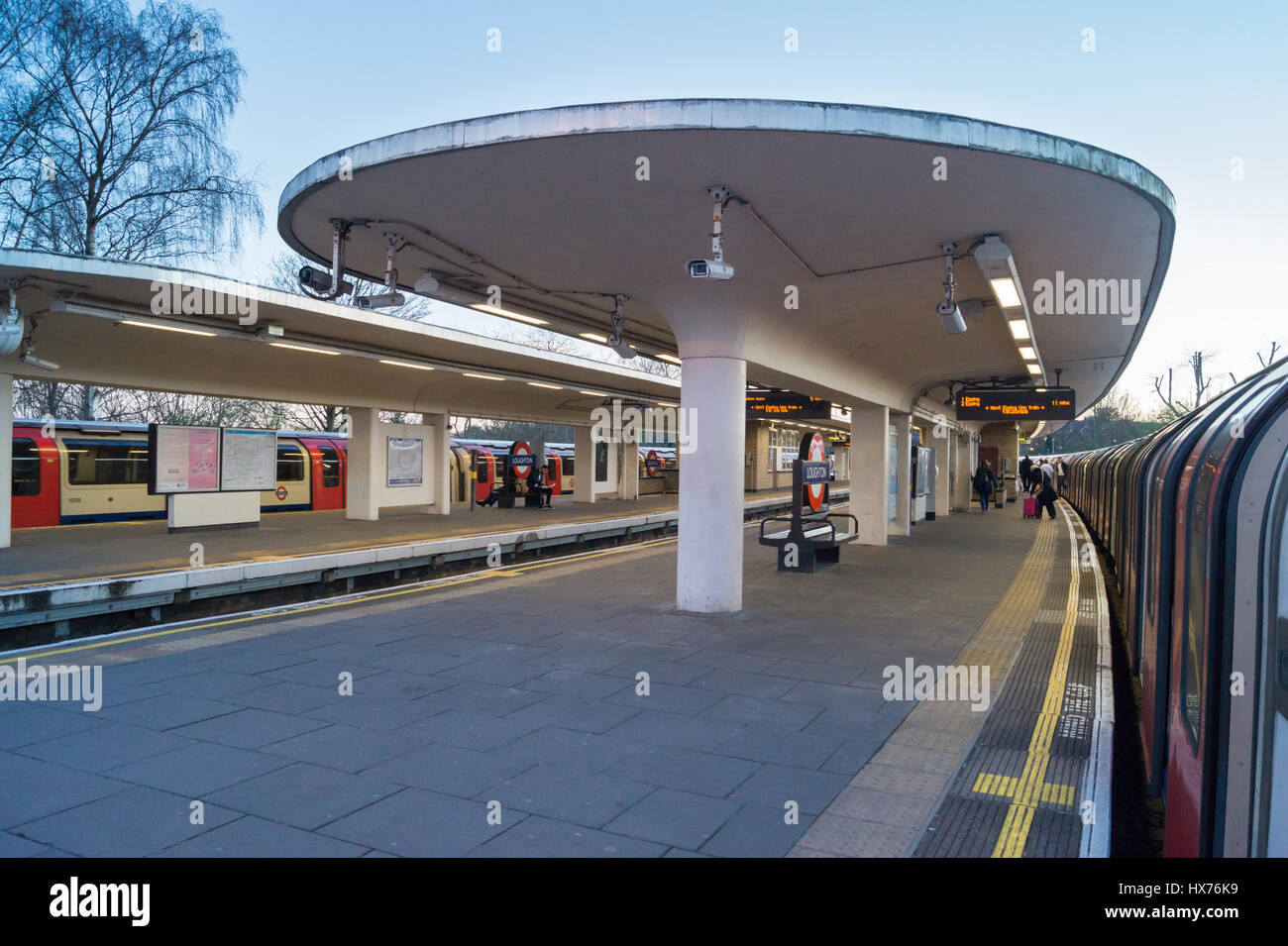 Gullwing platform canopy at TfL London Underground station, Loughton