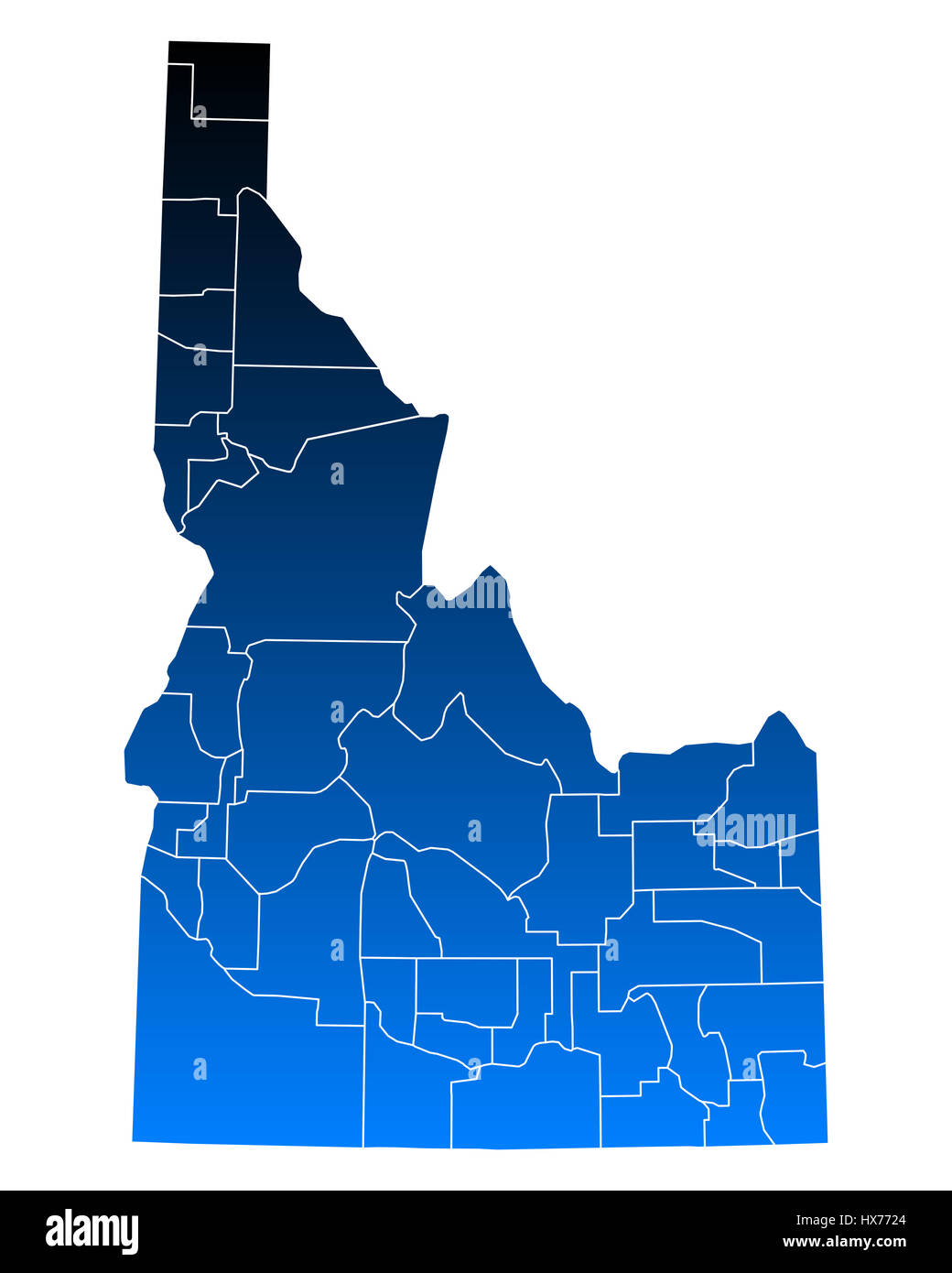 Map of Idaho Stock Photo - Alamy