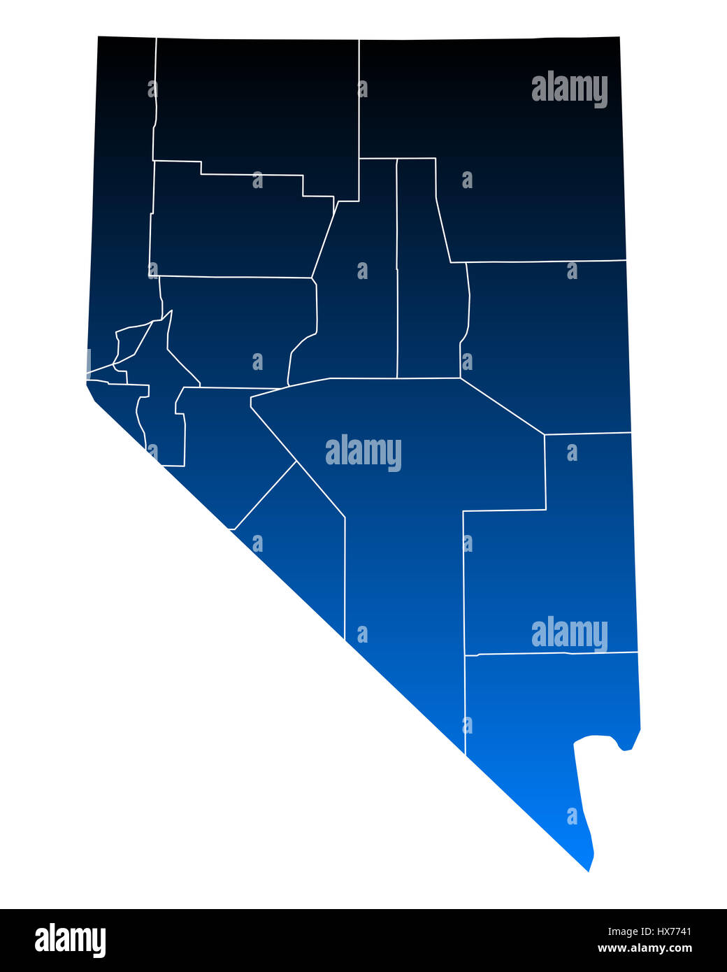 Map of Nevada Stock Photo Alamy