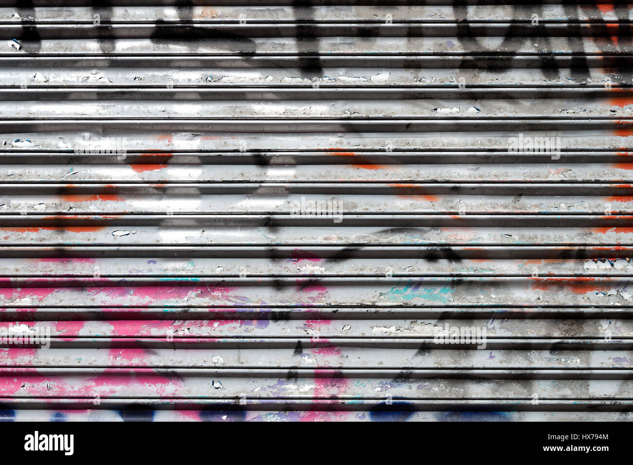 Closed Shutter Covered With Graffiti For Background Use Stock Photo Alamy