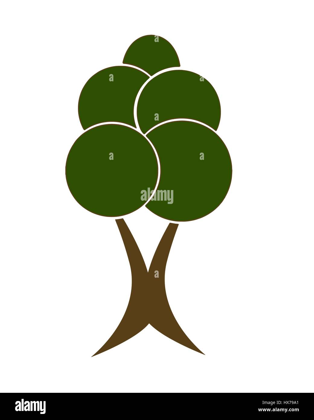 green tree vector - ecology concept Stock Vector Image & Art - Alamy