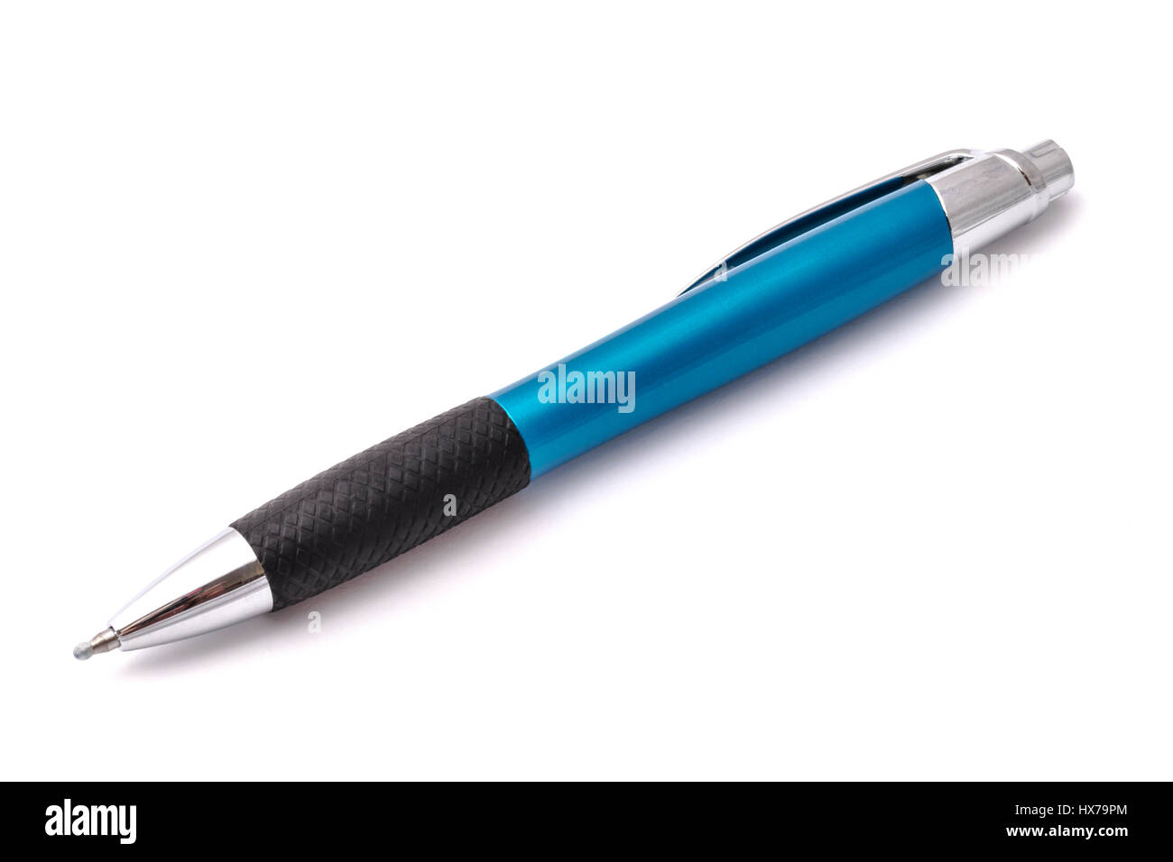 Blue pen isolated on white background Stock Photo