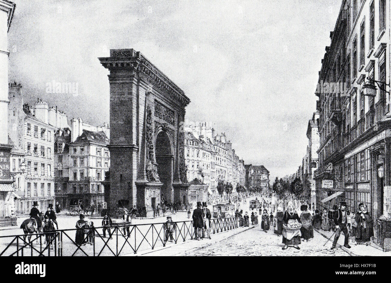 The Porte Saint Denis in Paris, an iconic triumphal arch built in the ...