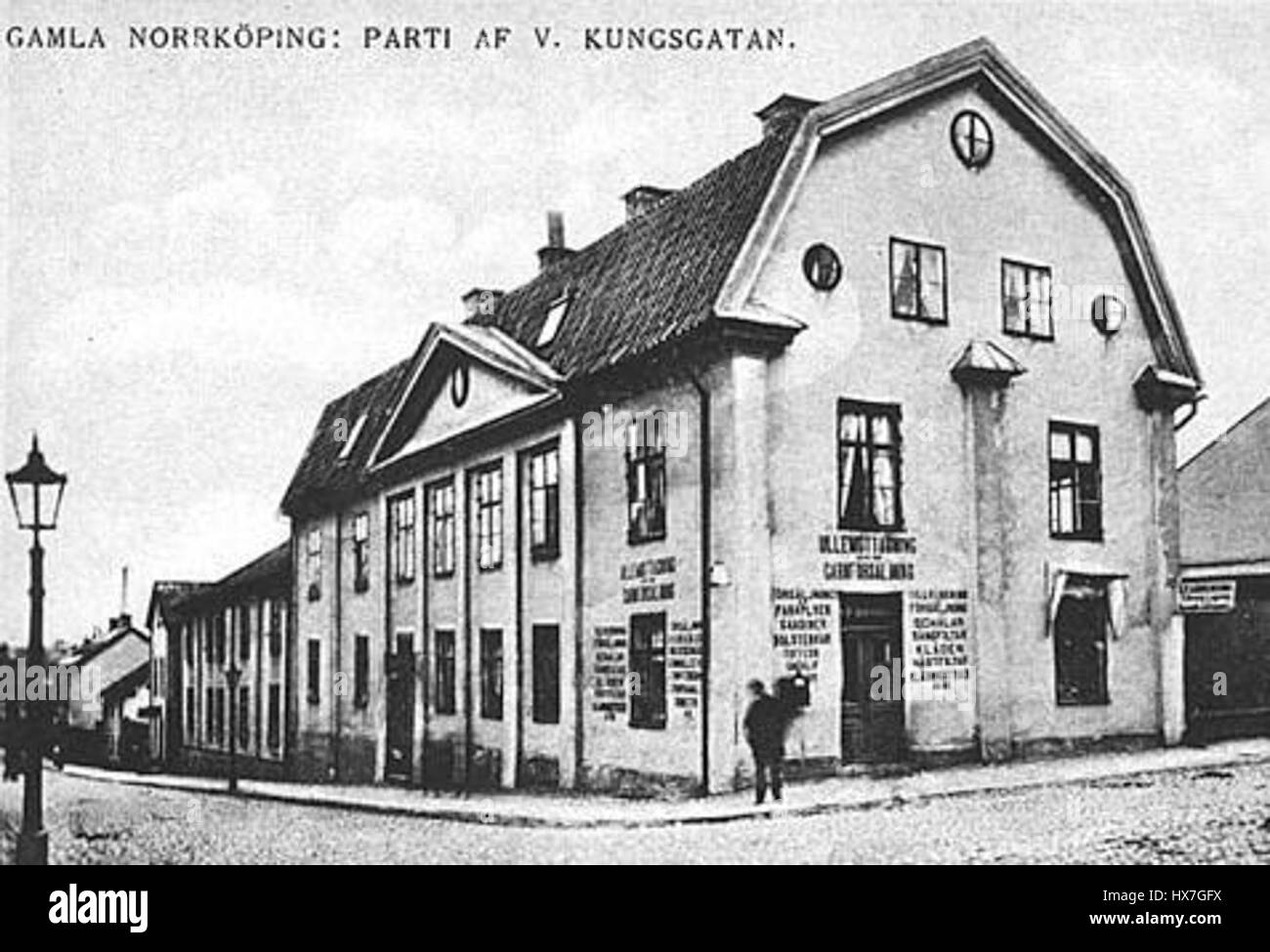 NorrkC3B6ping, VC3A4stra Kungsgatan i bC3B6rjan av 1900 talet Stock Photo