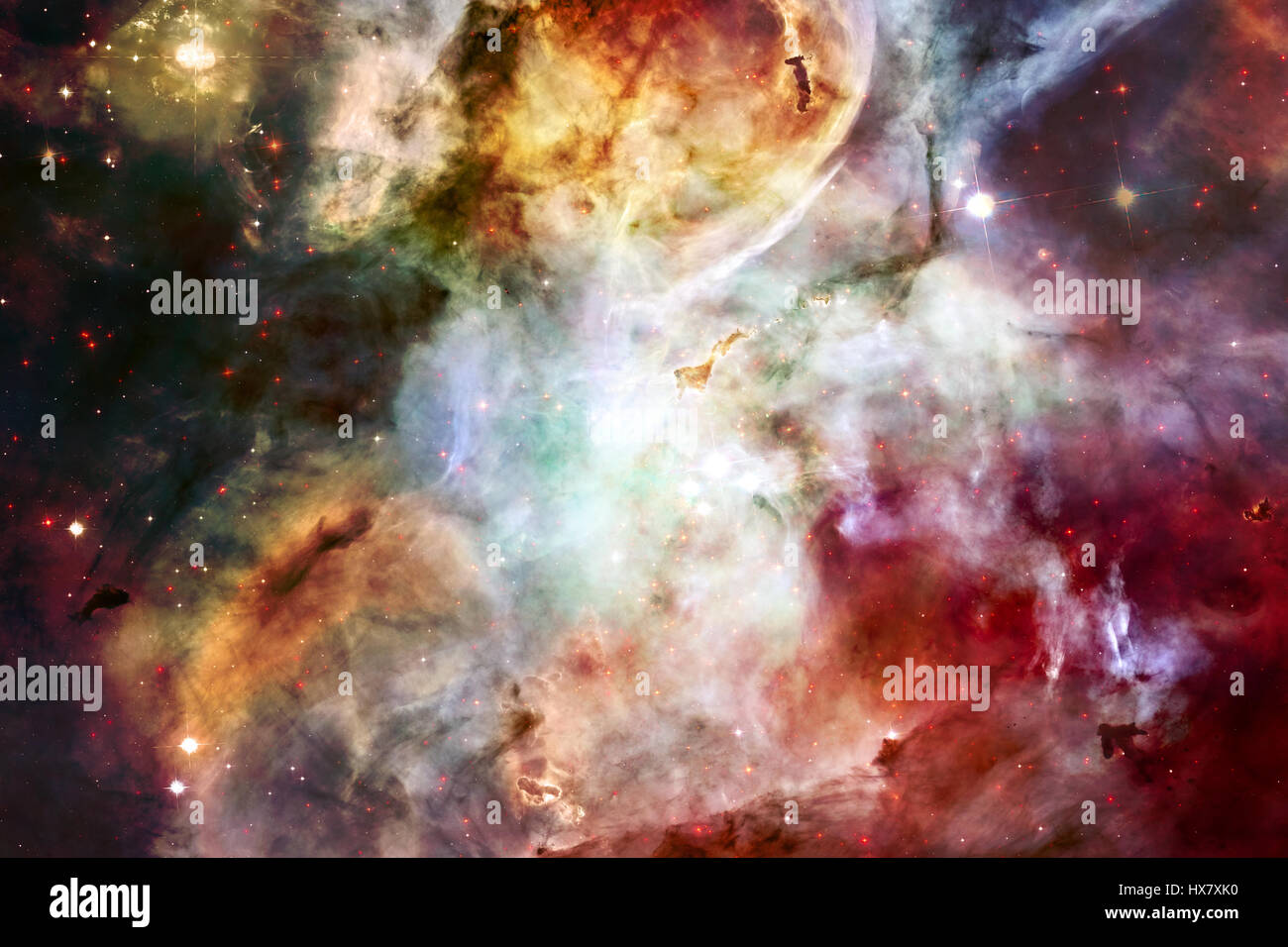 Galaxy in universe. Elements of this Image Furnished by NASA Stock Photo
