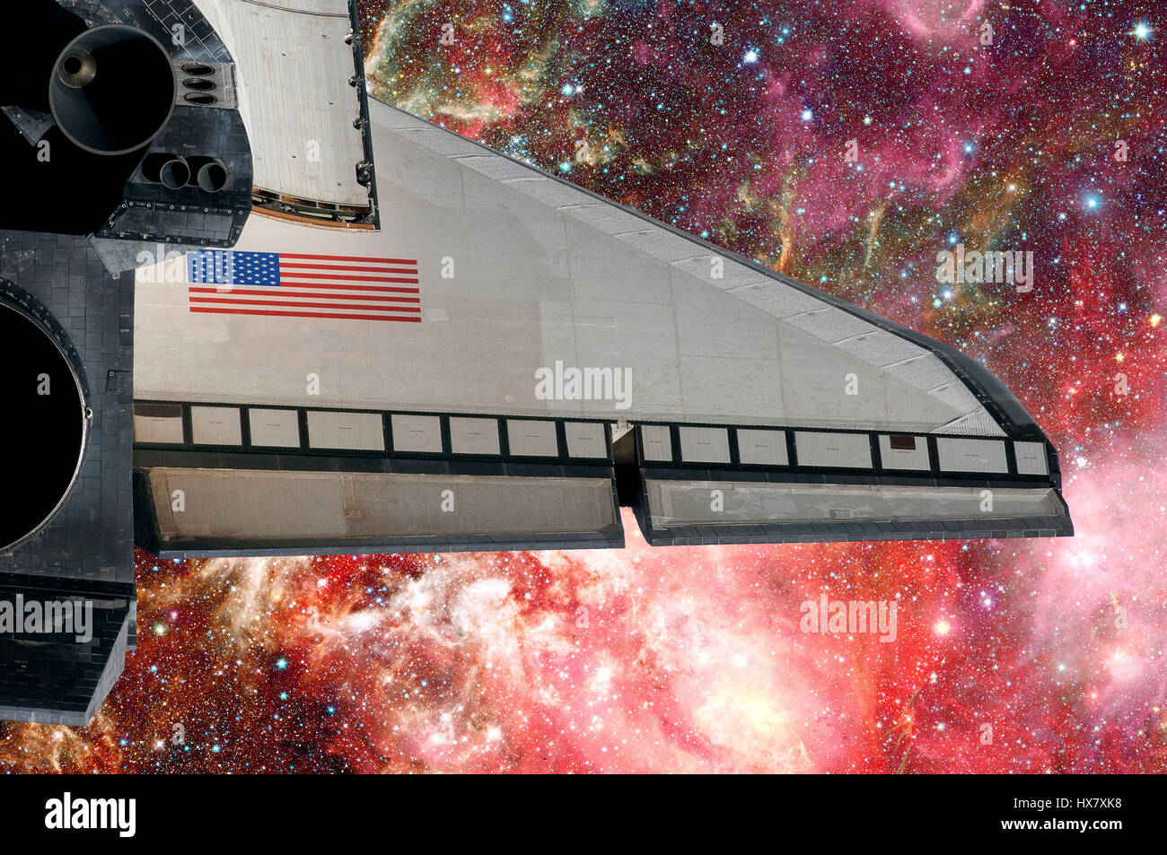 Space shuttle over galaxy hi-res stock photography and images - Alamy