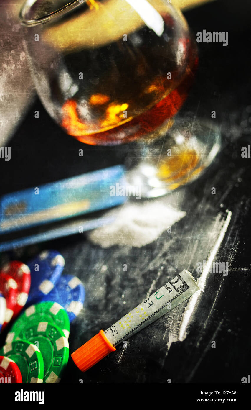 scratch photo concept addiction cocaine alcohol glass drug Stock Photo Alamy