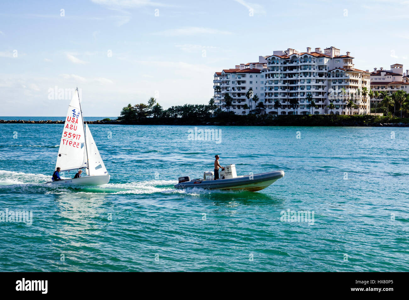 Miami Beach Florida,South Pointe Park,Government Cut,Atlantic Ocean