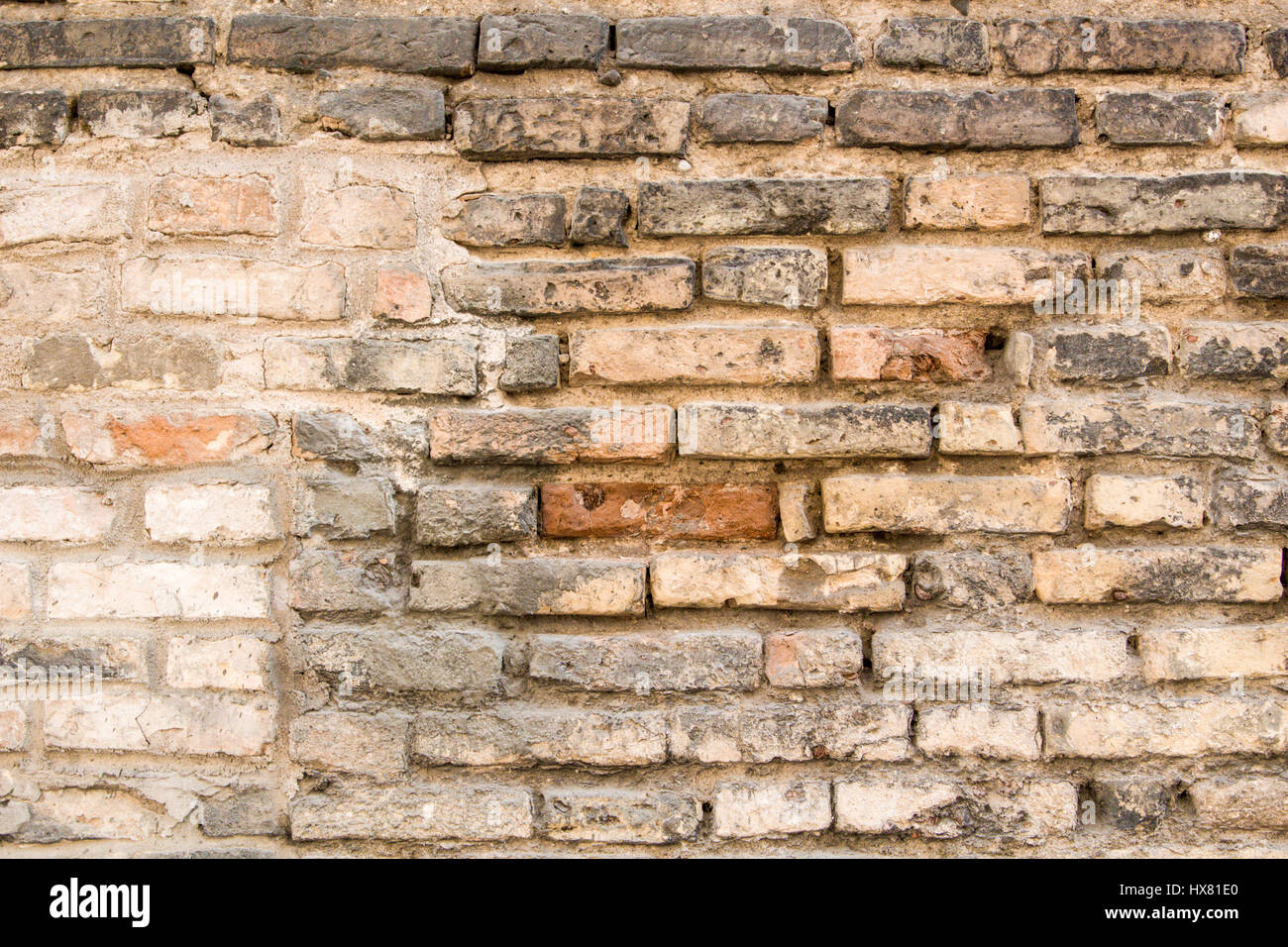 Background of old vintage dirty brick wall with peeling plaster Stock ...