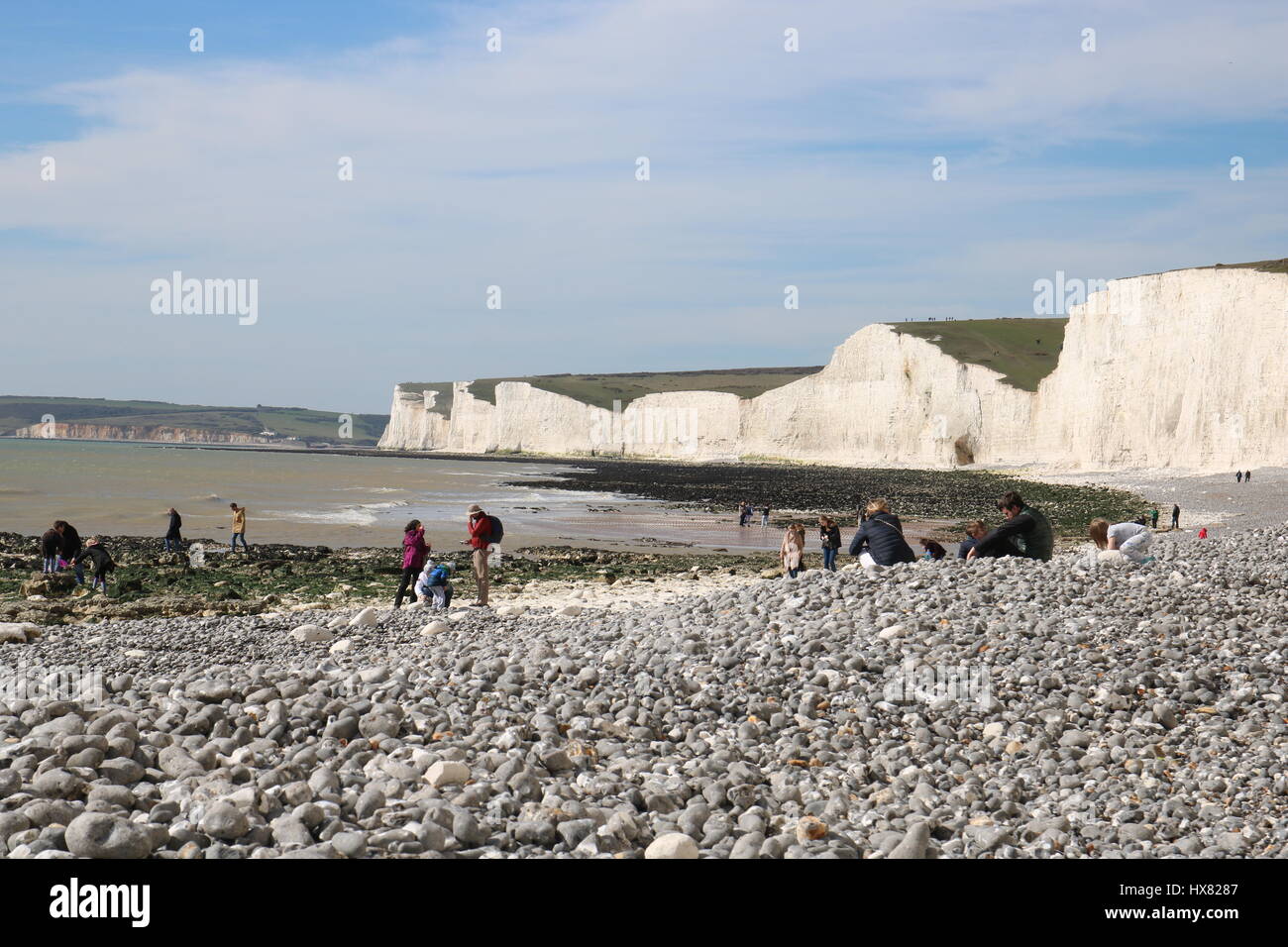 Seven Sisters cliffs near Birling Gap, Sussex Stock Photo