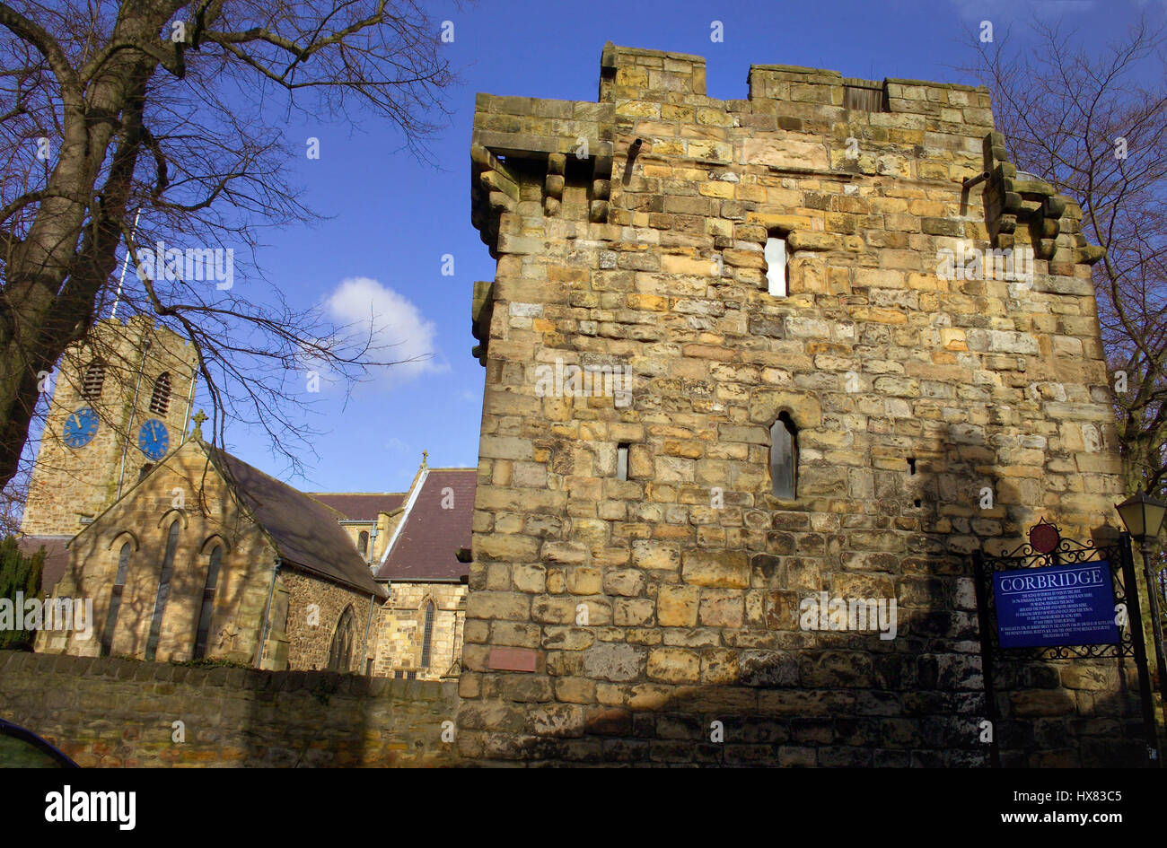 Vicar's Pele Tower, Corbridge Stock Photo