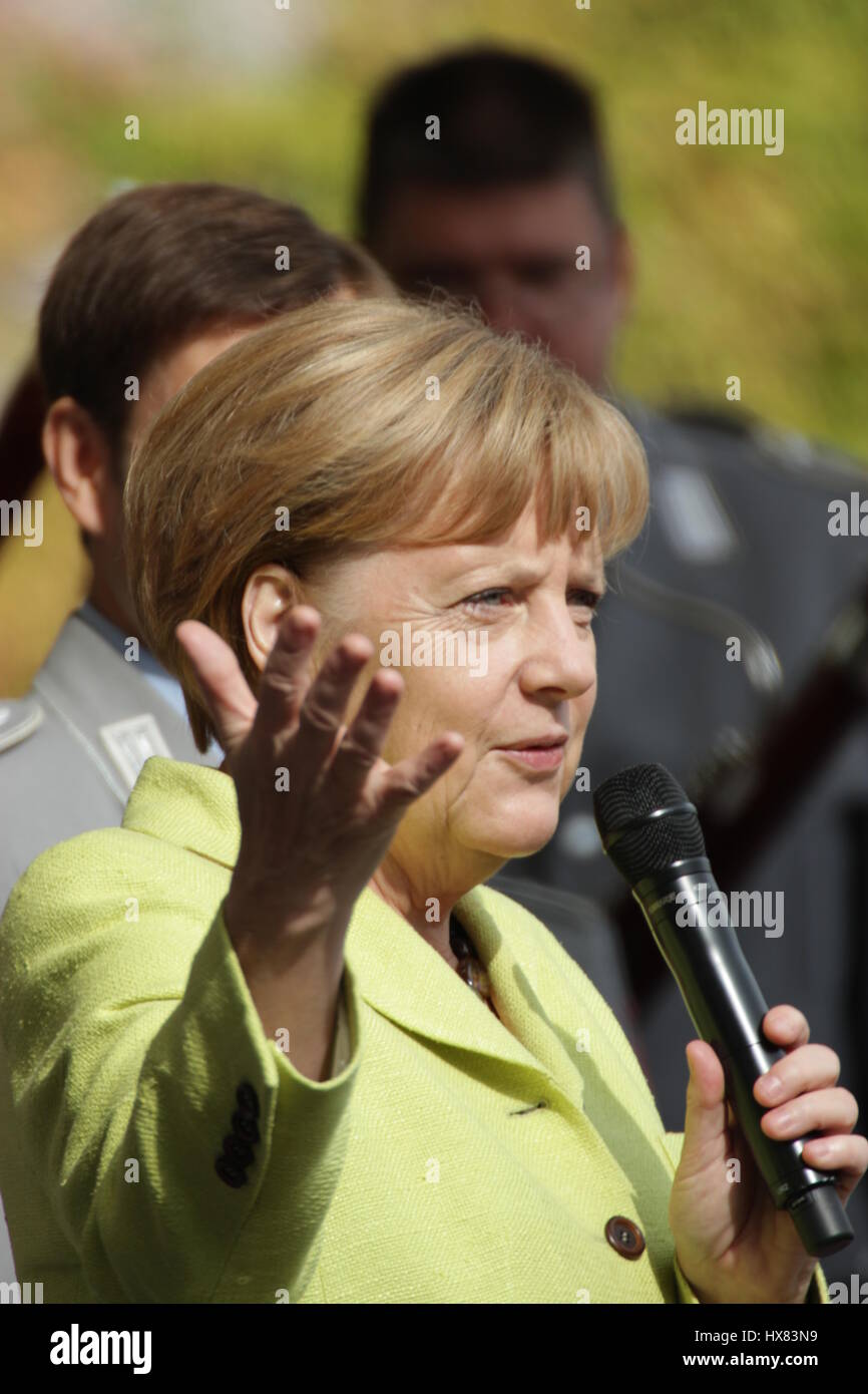 Berlin, Germany, August 31st, 2014 Chancellor Angela Merkel meets with
