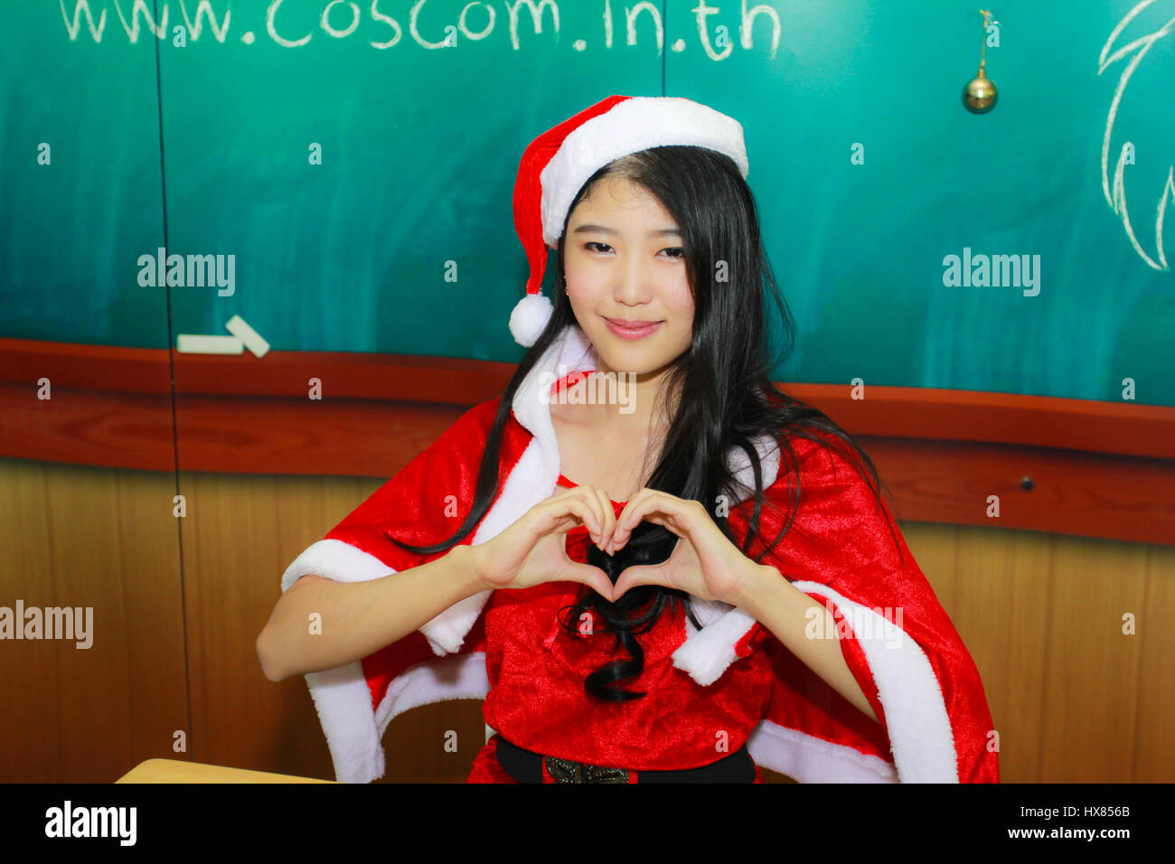 Bangkok - Dec 28: An unidentified Japanese anime cosplay pose in COSCOM ...