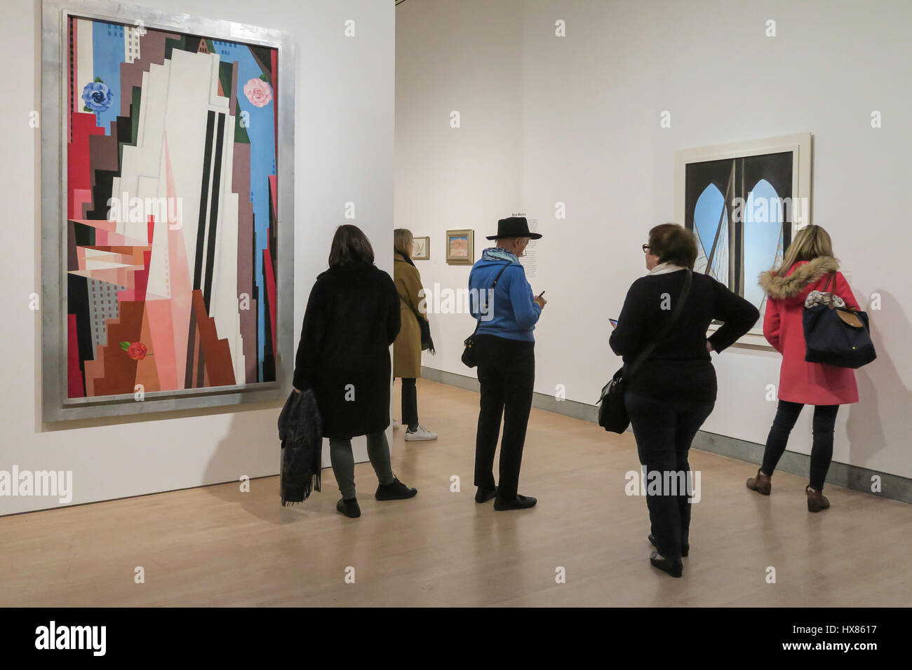 'Georgia O'Keeffe:  Living Modern' Exhibition at the Brooklyn Museum, New York City, USA Stock Photo