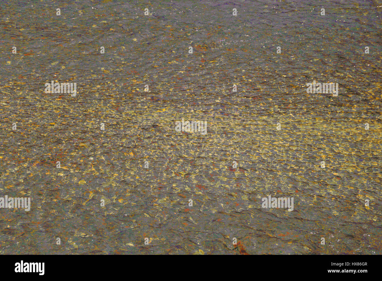 Deer Creek pebble bed with false colors Stock Photo - Alamy