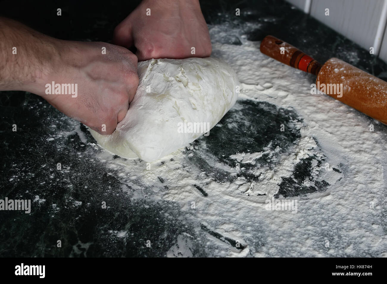 dough knead flour Stock Photo - Alamy