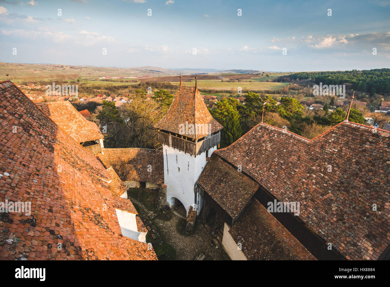 March, 2017: the romanian fortified church of Viscri Photo: Cronos/Alessandro Bosio Stock Photo