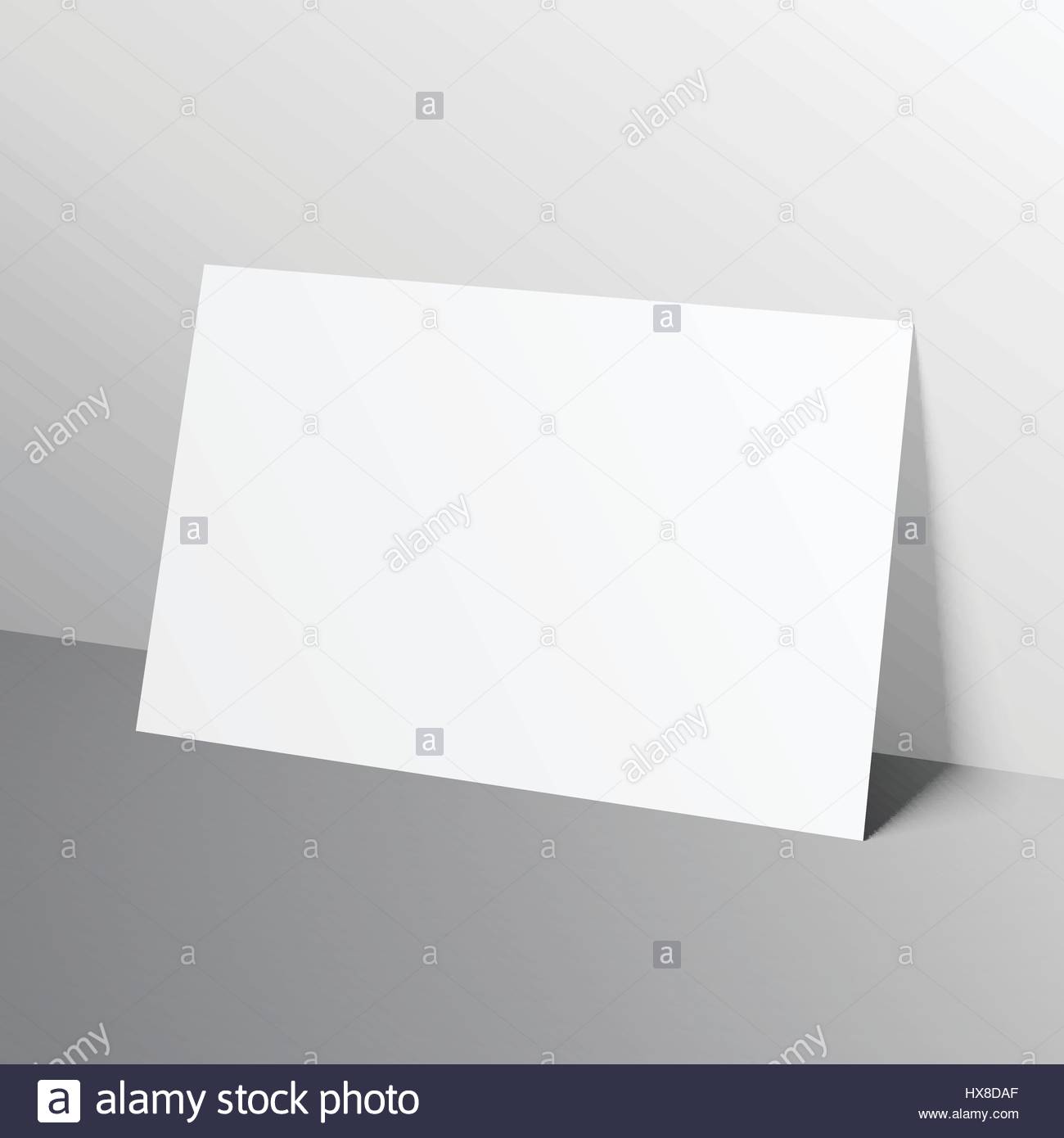 Download White Horizontal A4 Size Paper Mockup Template Leaned Towards Wall Stock Vector Image Art Alamy PSD Mockup Templates