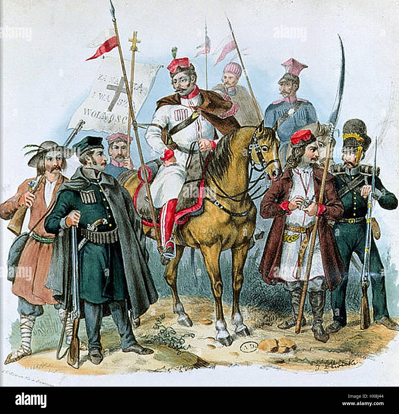 Polish insurgents of the November Uprising 1831 Stock Photo