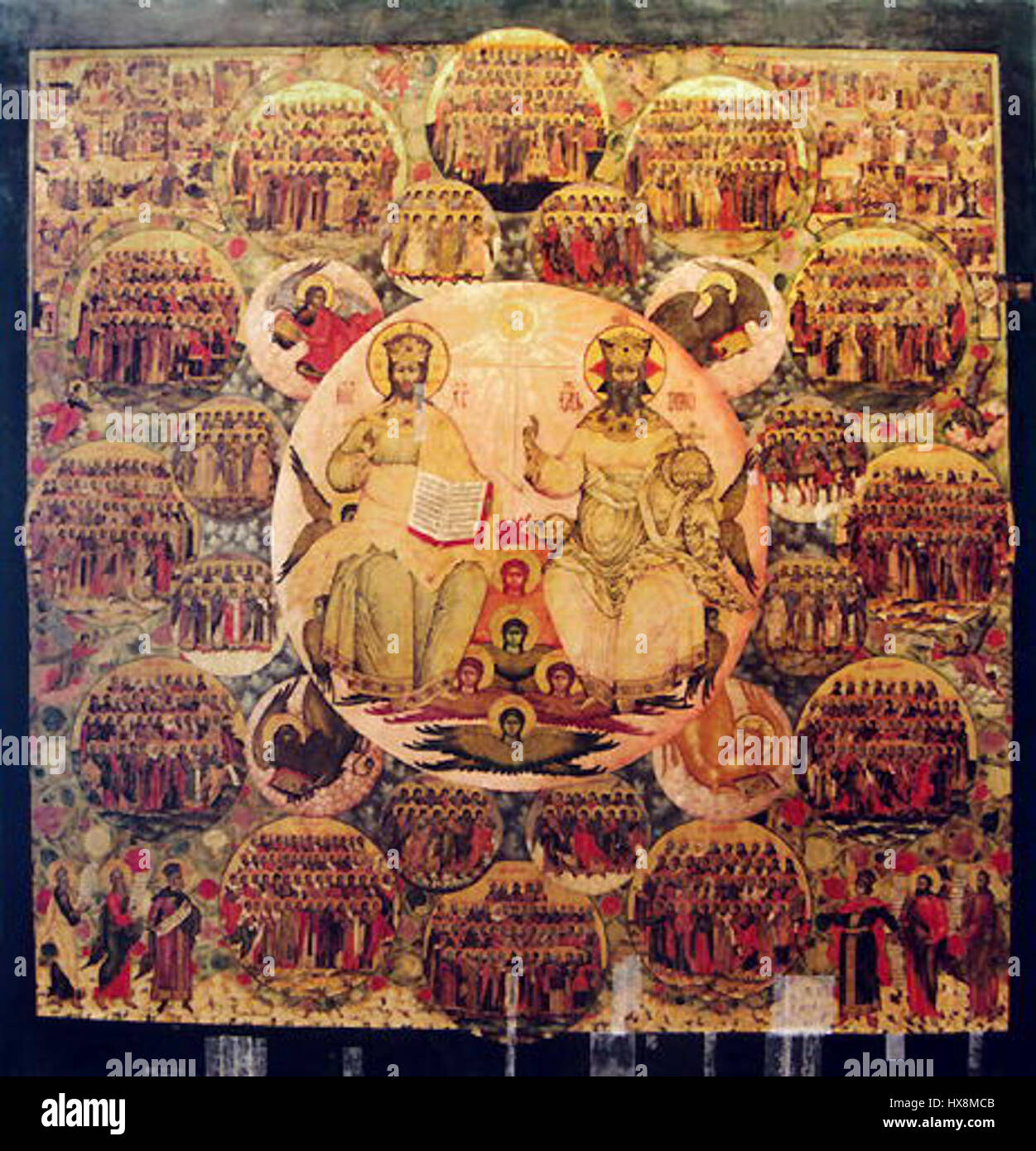 The Soprestolie icon with menaion, dating from the 17th century and ...