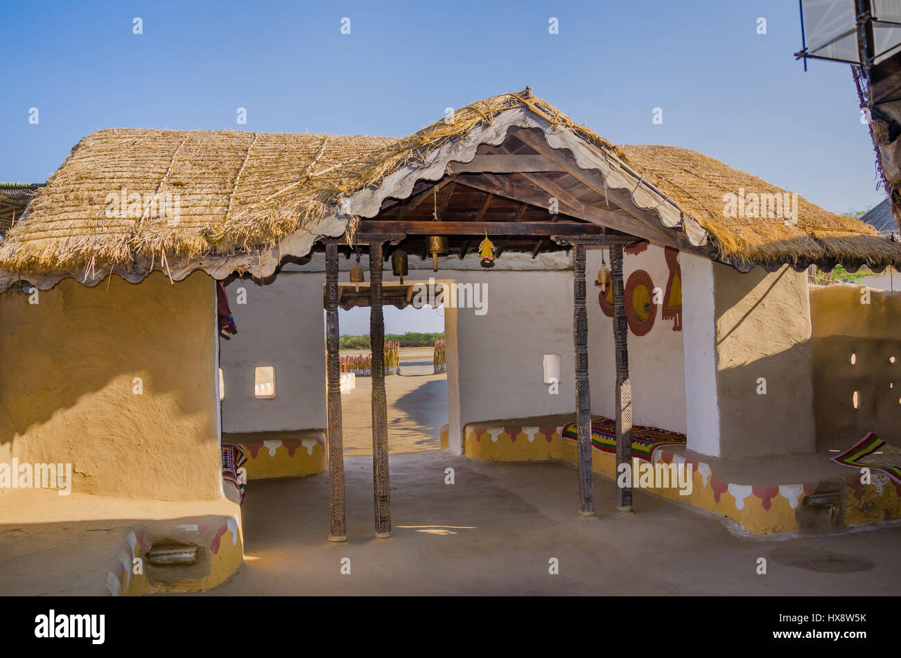 KUTCH, INDIA DECEMBER. 27 2016 Exterior of a decorative entrance of