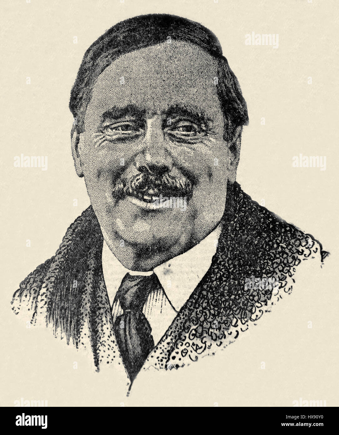 H. G. Wells. Herbert George Wells (1866-1946) 19th C.  20th C. English writer. Fiction novelist Stock Photo