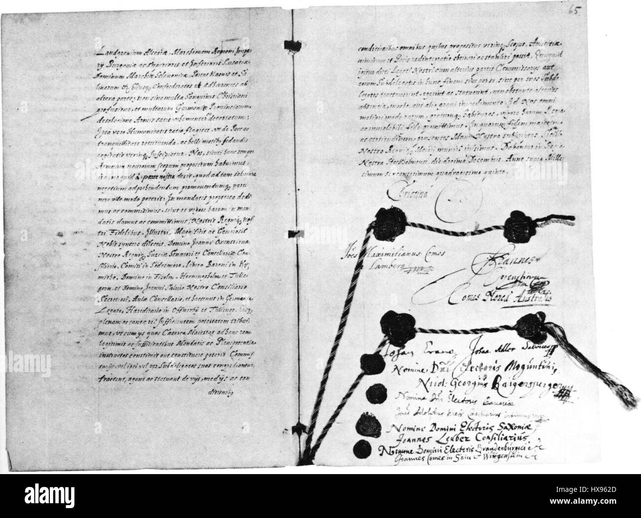 Peace of Westphalia, Treaty of OsnabrC3BCck Stock Photo