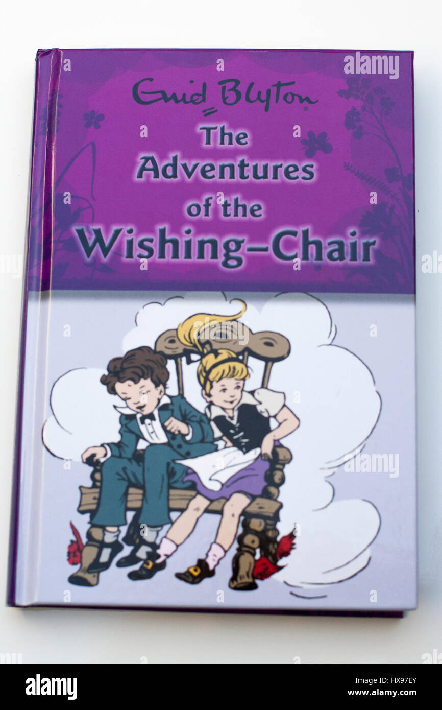 Enid Blyton Book, The Adventures of the Wishing Chair childrens book, kids books, reading concept, childhood Stock Photo