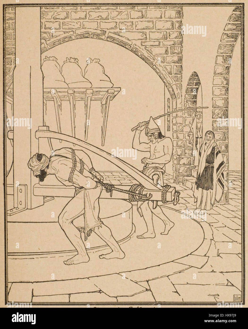 Samson Capture 'Simson captive' depicts a scene from the biblical story of Samson ...