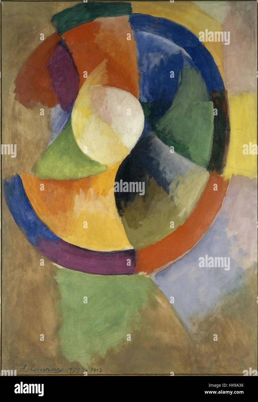 Toile/cadre Robert Delaunay 'Formes Circulaires' - Reproduction Art Abstrait Cubiste, Prêt à Accrocher