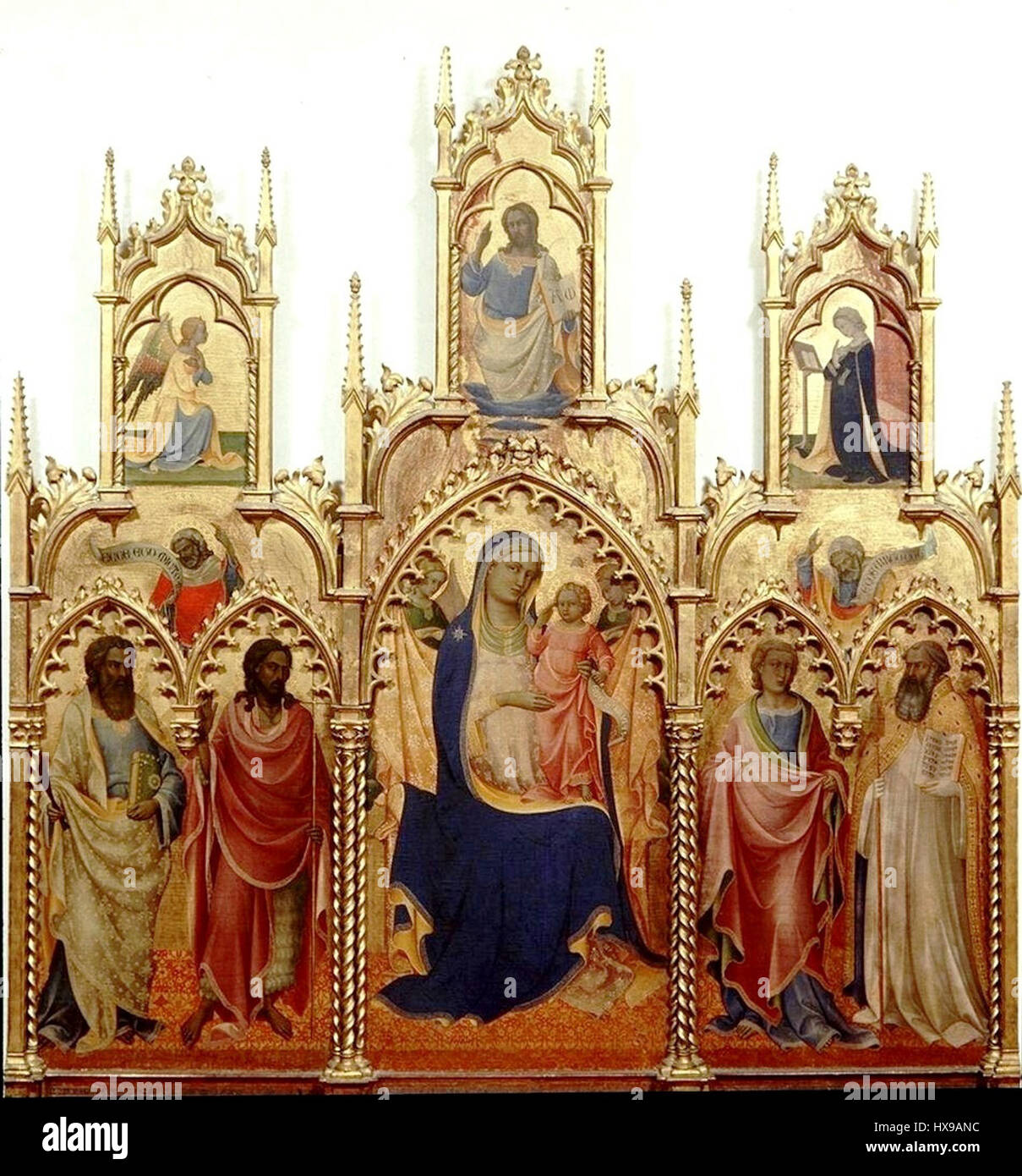 Lorenzo Monaco's Monte Oliveto Altarpiece, created in 1410, is a Renaissance masterpiece located ...