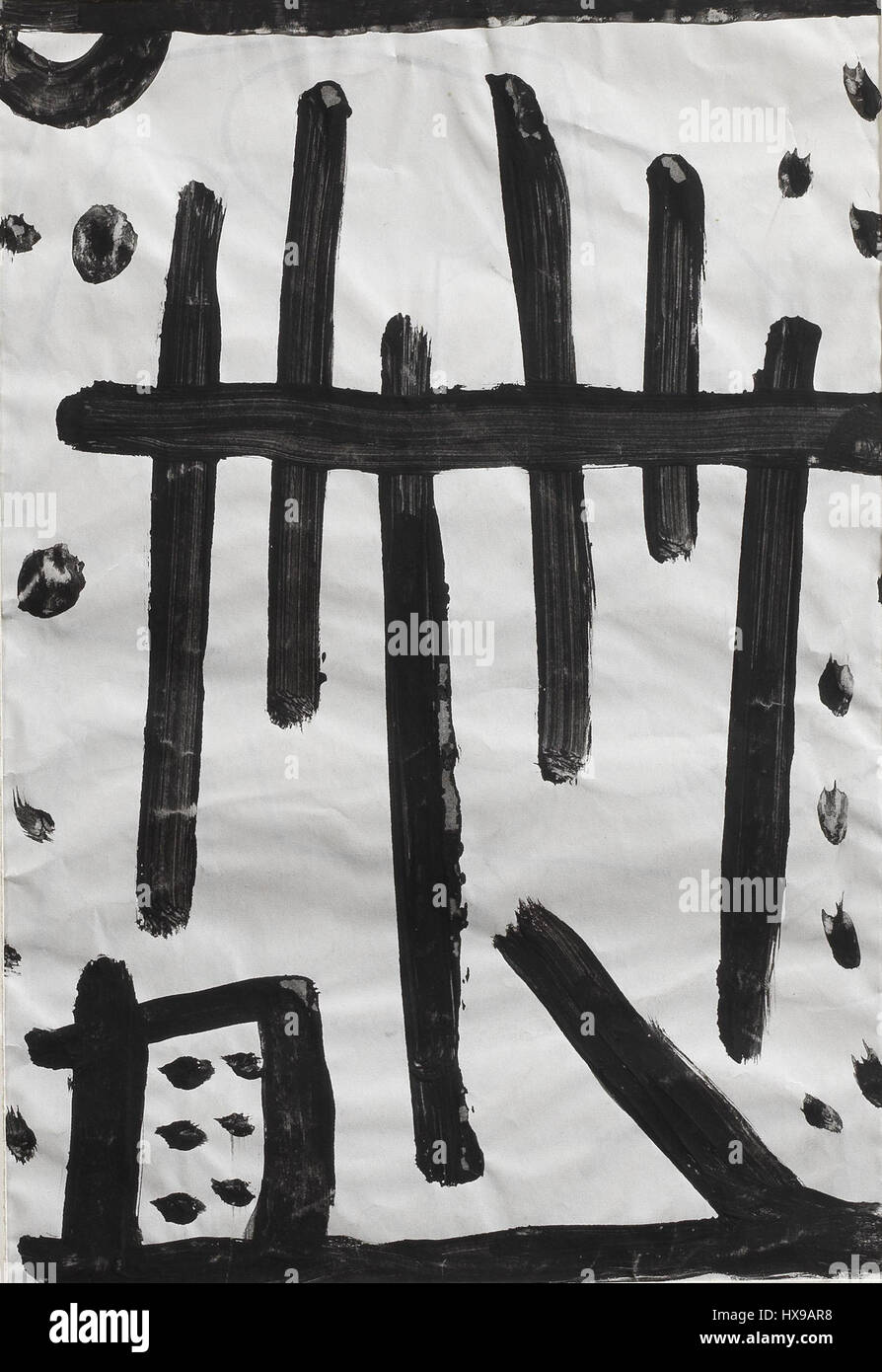 Paul Klee   Ohne Titel   geometrische Komposition   Verso   circa 1940 Stock Photo