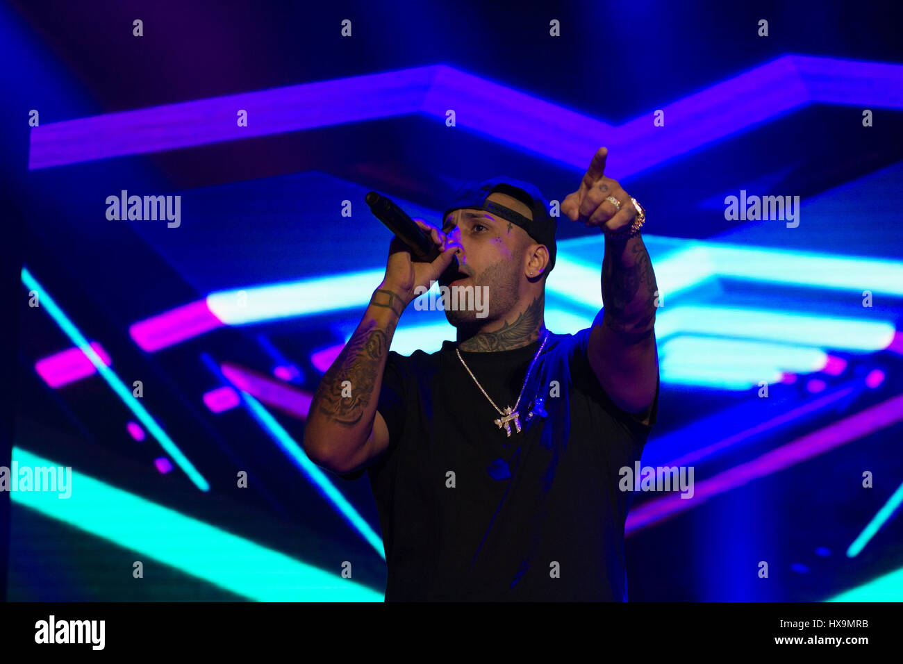 London, United Kingdom. 25th Mar, 2017. Puerto Rican artist, Nicky Jam, performing at the Wembley Arena in London, United Kingdom. Credit: Brayan Lopez/Alamy Live News Stock Photo