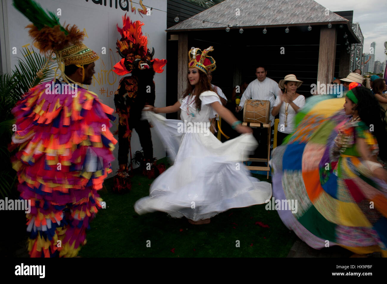 Panama, PANAMA. 25th March, 2017. Tourism ministry team performing