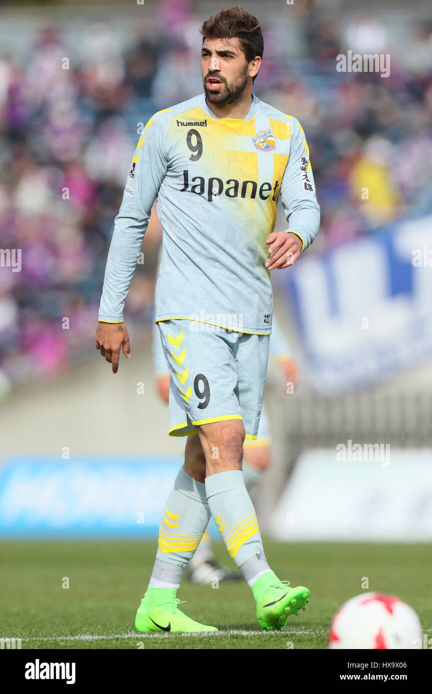 Kyoto Nishikyogoku Athletic Stadium, Kyoto, Japan. 25th Mar, 2017. Juanma (V Varen), MARCH 25, 2017 - Football/Soccer : 2017 J2 League match between Kyoto Sanga F.C. 0-1 V.Varen Nagasaki at Kyoto Nishikyogoku Athletic Stadium, Kyoto, Japan. Credit: AFLO SPORT/Alamy Live News Stock Photo