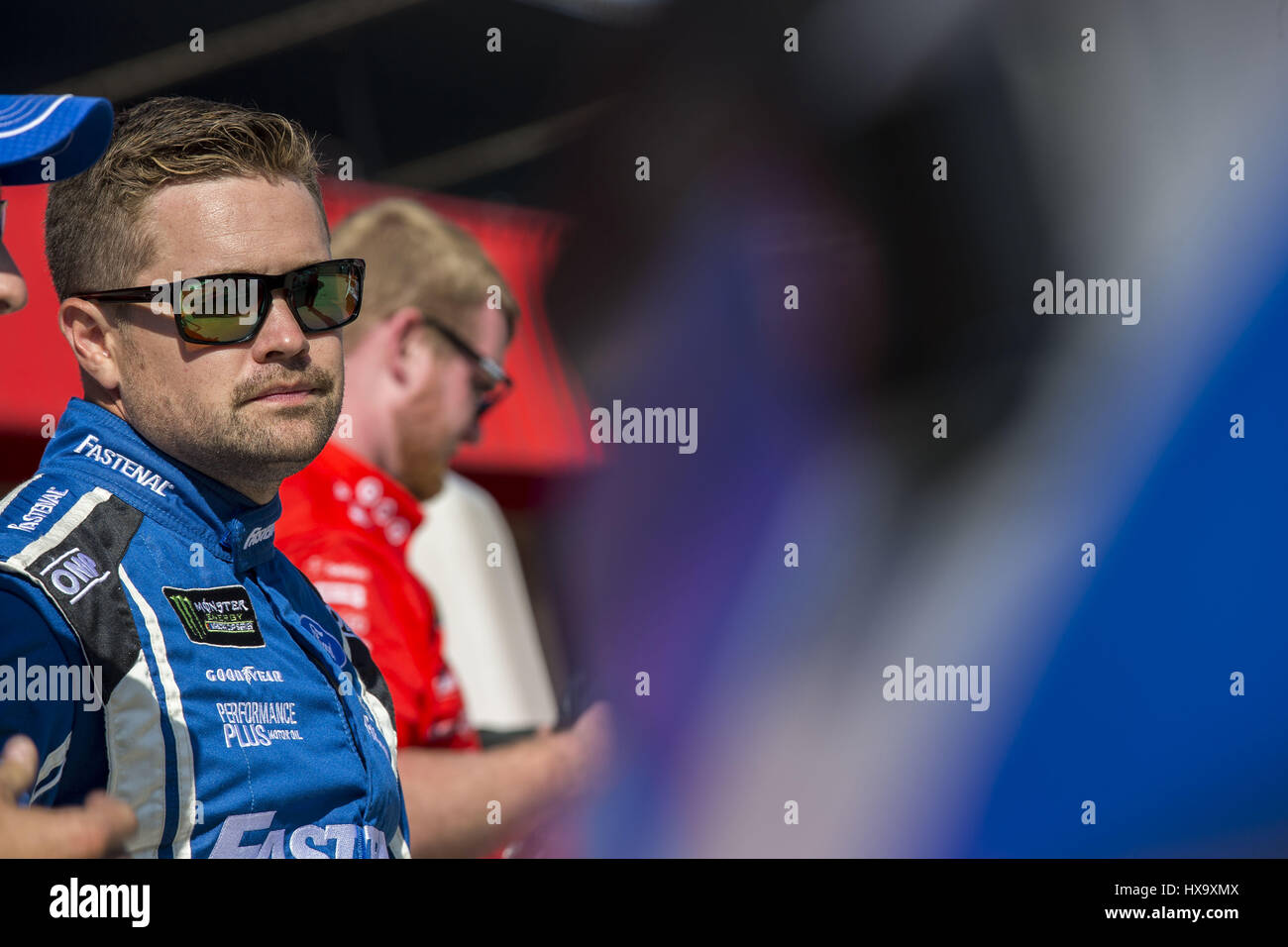 Fontana, California, USA. 24th Mar, 2017. March 24, 2017 - Fontana, California, USA: Ricky Stenhouse Jr. (17) hangs out on pit road prior to qualifying for the Auto Club 400 at Auto Club Speedway in Fontana, California. Credit: Jusitn R. Noe Asp Inc/ASP/ZUMA Wire/Alamy Live News Stock Photo