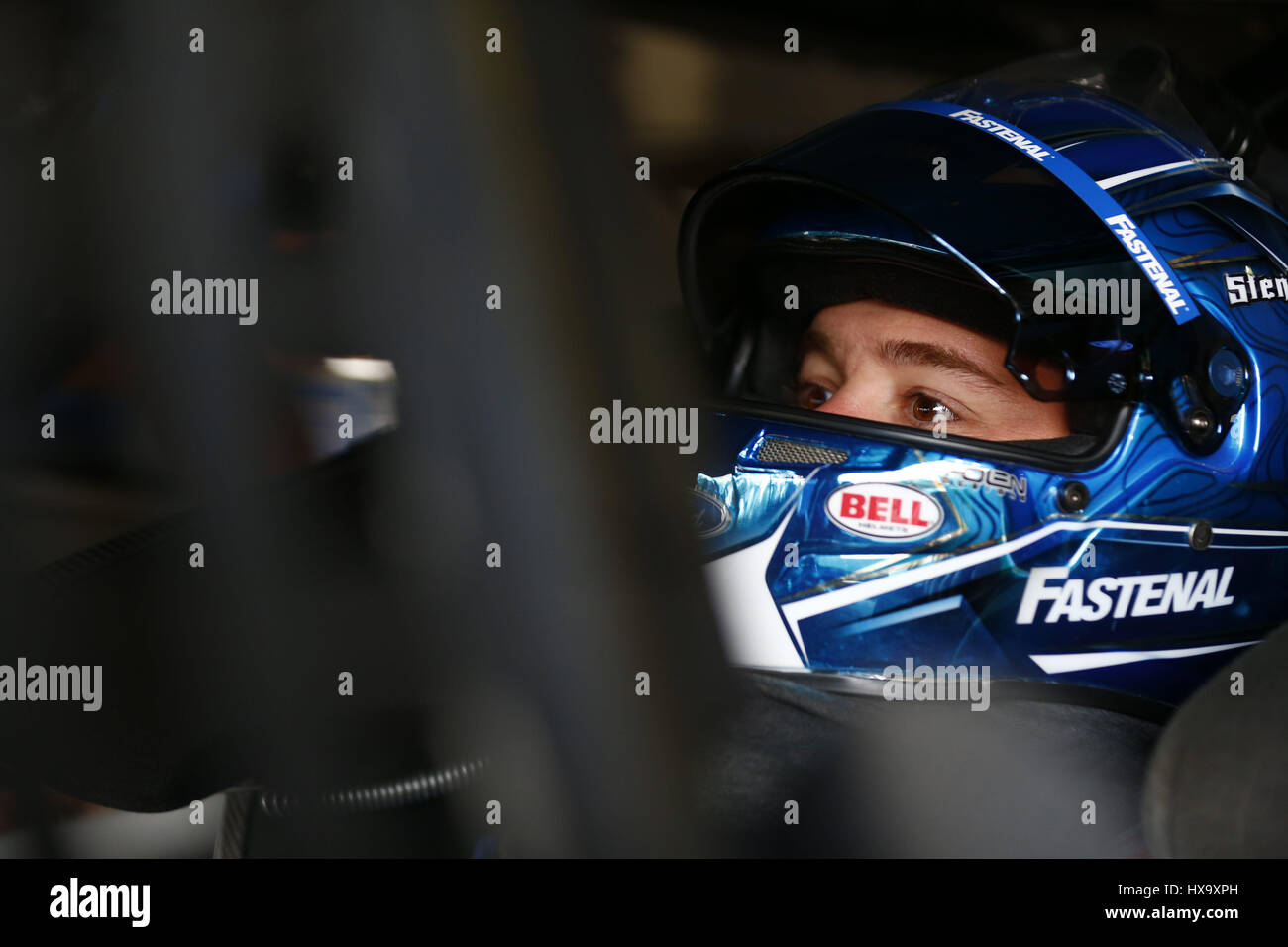 Fontana, California, USA. 25th Mar, 2017. March 25, 2017 - Fontana, California, USA: Ricky Stenhouse Jr. (17) hangs out in the garage during practice for the Auto Club 400 at Auto Club Speedway in Fontana, California. Credit: Jusitn R. Noe Asp Inc/ASP/ZUMA Wire/Alamy Live News Stock Photo