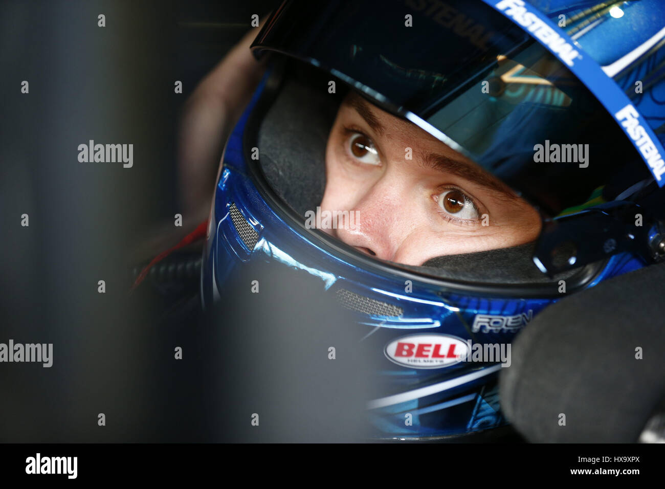 Fontana, California, USA. 25th Mar, 2017. March 25, 2017 - Fontana, California, USA: Ricky Stenhouse Jr. (17) hangs out in the garage during practice for the Auto Club 400 at Auto Club Speedway in Fontana, California. Credit: Jusitn R. Noe Asp Inc/ASP/ZUMA Wire/Alamy Live News Stock Photo