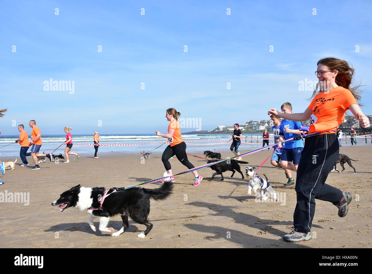 The Waggy Races Jog with your Dog event at Portstewart Strand. Mark