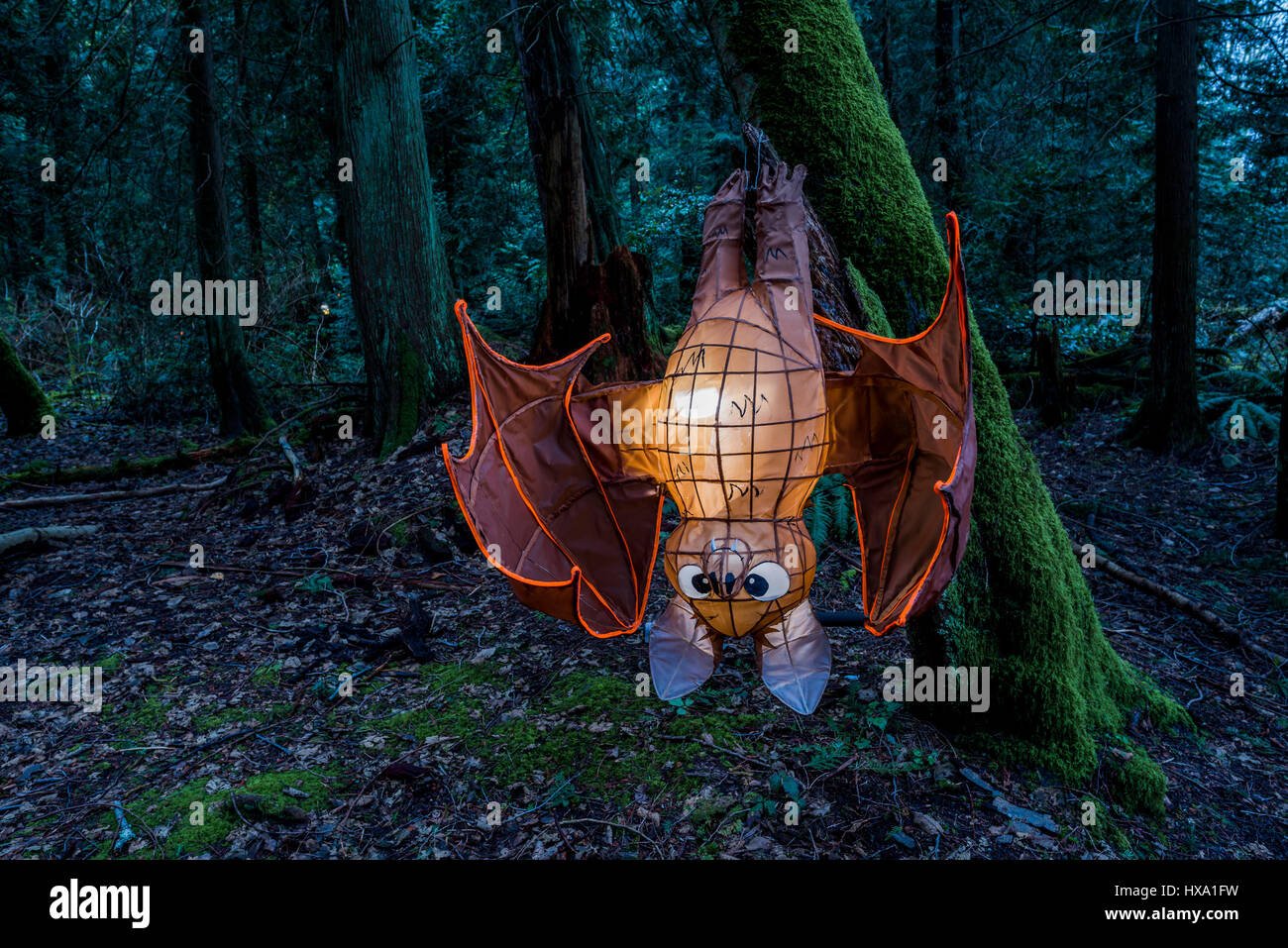 Vancouver, BC, Canada. 25th March 2017. Bat lantern at Night Quest