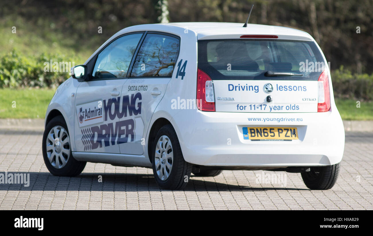 Young driver training centre for under-age drivers (11-17 years) sited at Cribbs Causeway, Bristol Stock Photo