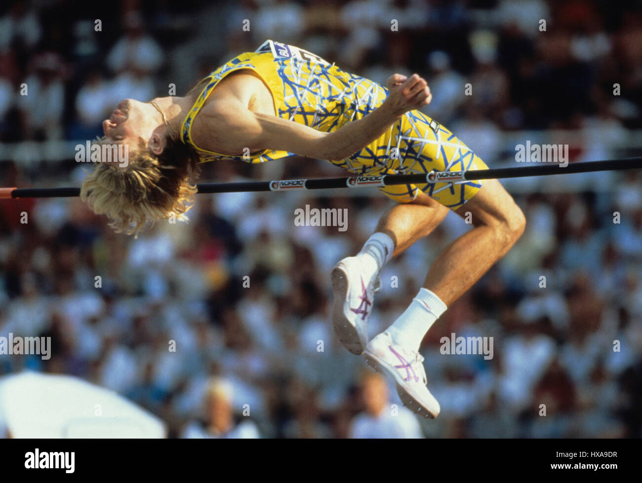 Patrik Sjoberg Swedish Athletics High Jump 1983 Stock Photo Alamy