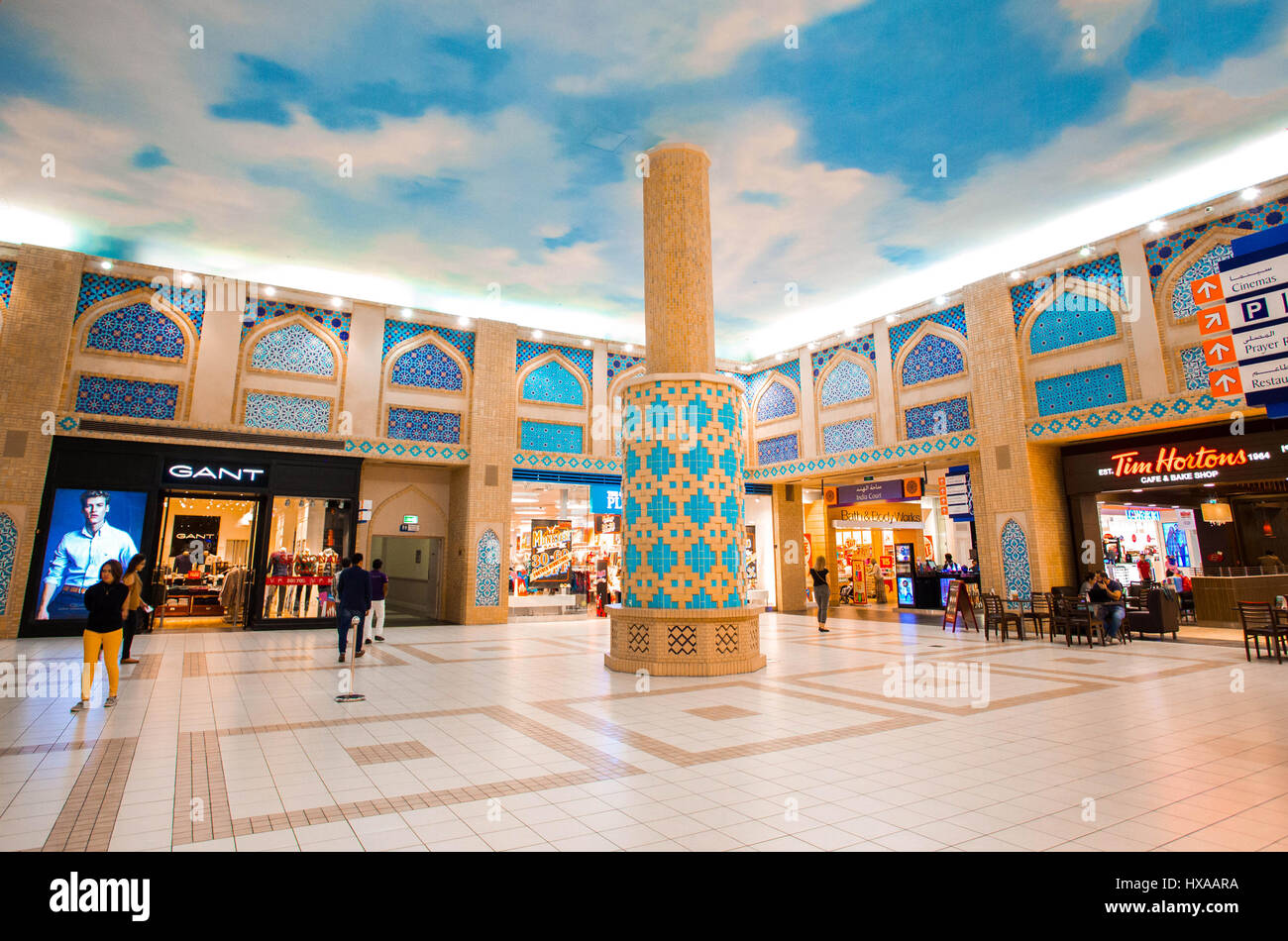 A day at Ibn Battuta Mall in Dubai, UAE. Stock Photo