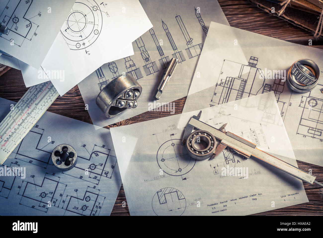 Mechanic Designer Designing mechanical drawing hi-res stock photography and images - Alamy