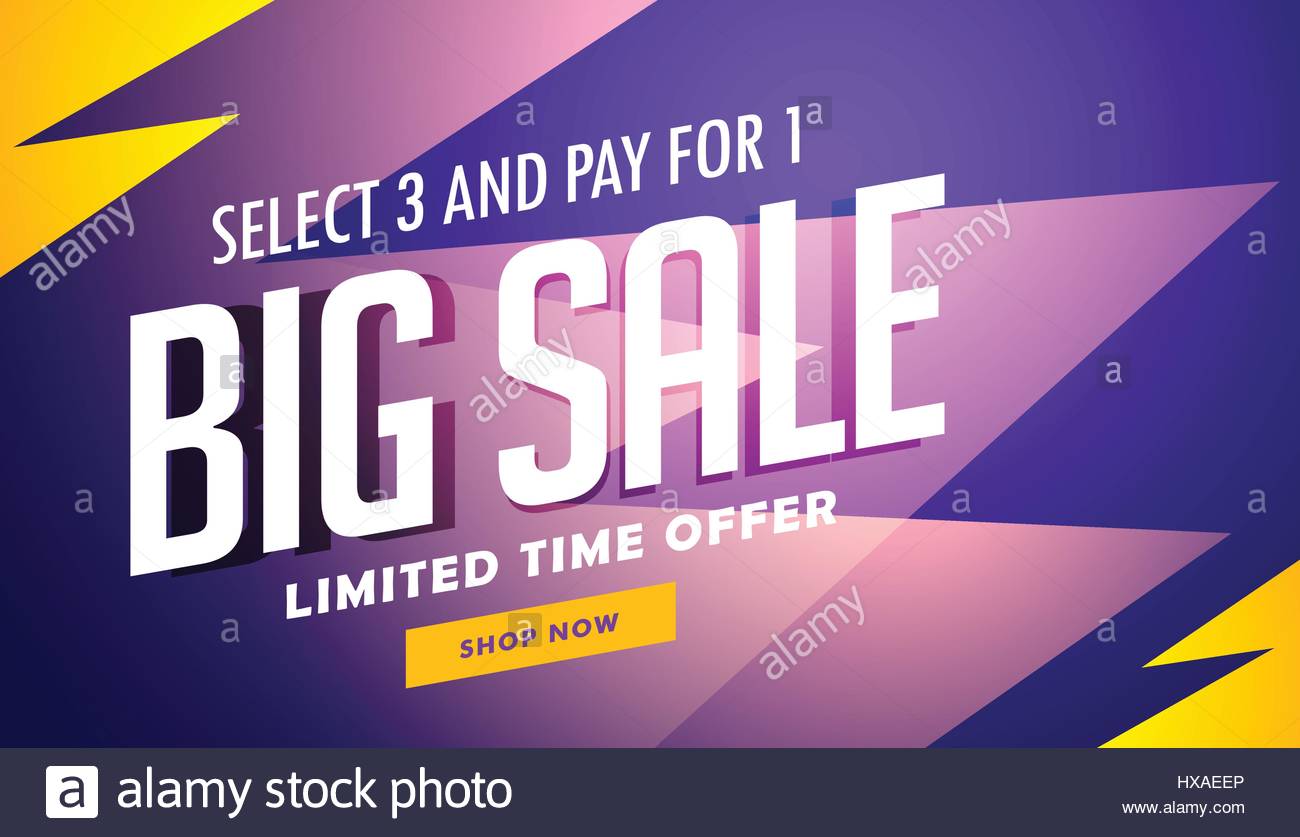 Big Sale Banner Design Template In Vector Stock Vector Art